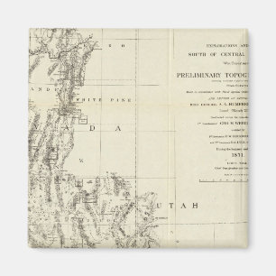Topographical Map of Nevada and Arizona Magnet