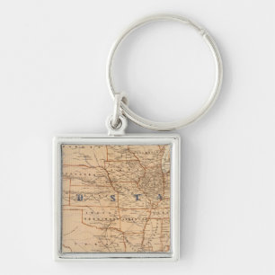 Topographical Map of the United States Keychain