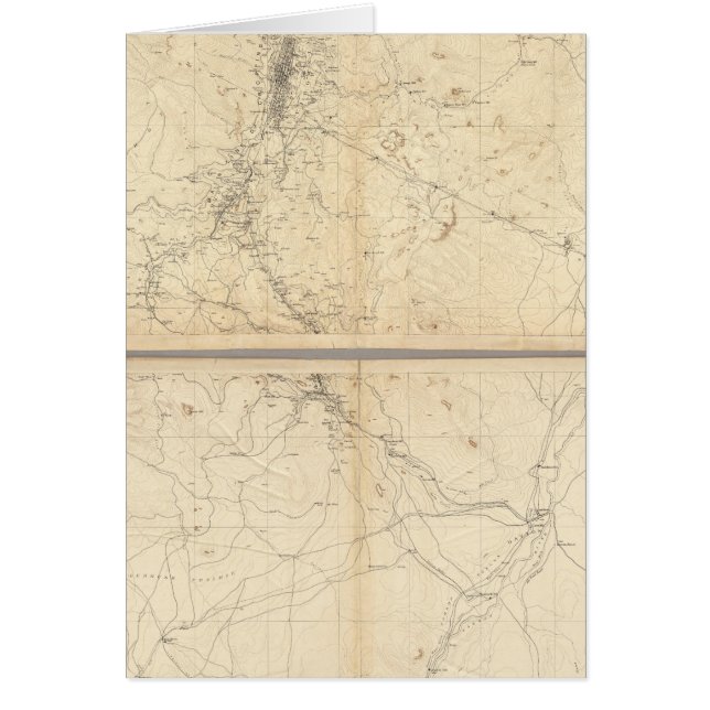 Topographical Map of Washoe Mining Region (Front)