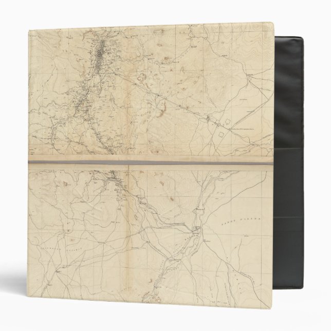 Topographical Map of Washoe Mining Region Binder (Front/Inside)