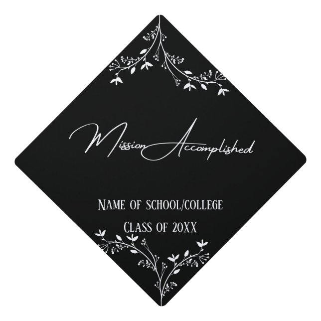 Topography Inspirational Quote Graduation Cap Topp (Front)