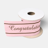 Topography Text Changeable Pink. Satin Ribbon