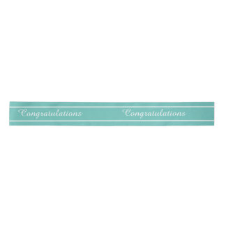 Topography Text Changeable Teal. Satin Ribbon