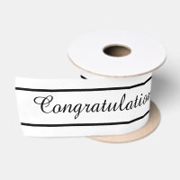 Topography Text Changeable White. Satin Ribbon