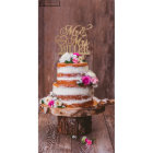 Topper de gâteau Mariage en bois rustique personna