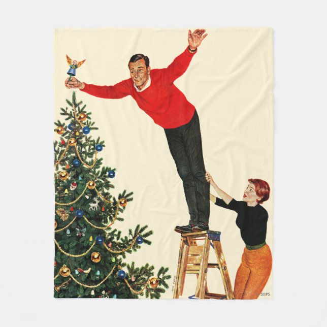 Topping the Tree Fleece Blanket (Front)