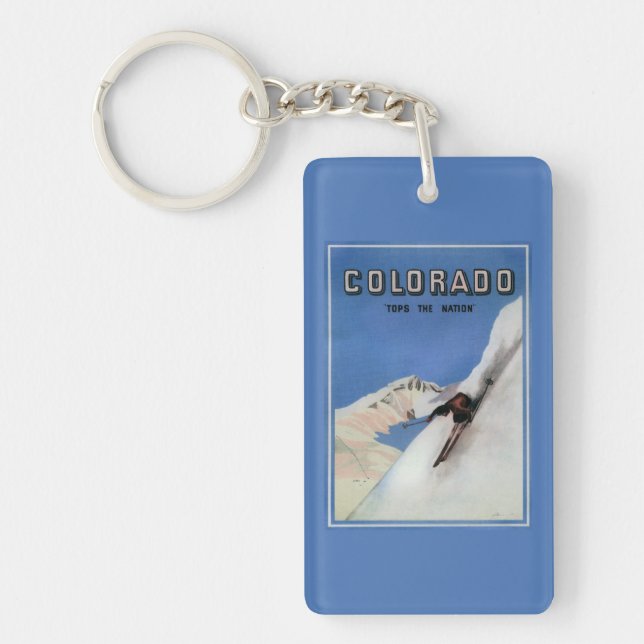 Tops the Nation - Skiing Promotional Poster Keychain (Front)