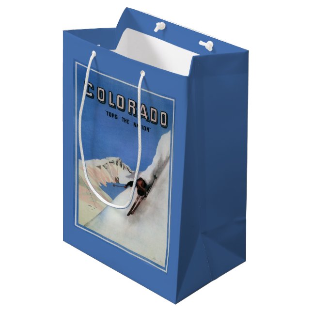 Tops the Nation - Skiing Promotional Poster Medium Gift Bag (Front Angled)