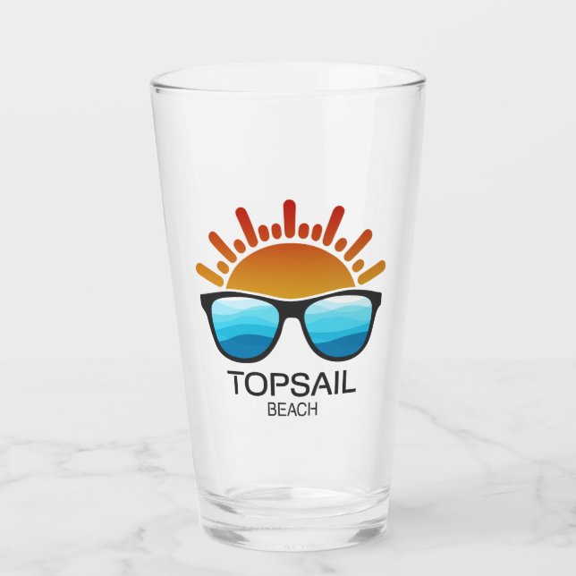 Topsail Beach North Carolina Sunglasses Glass (Front)