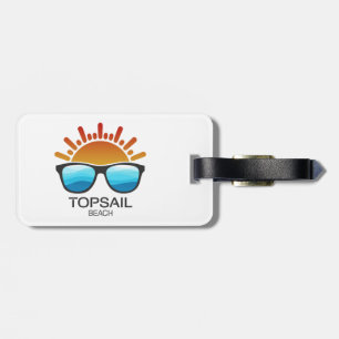 Topsail Beach North Carolina Sunglasses Luggage Tag