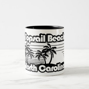 Topsail Beach North Carolina  Two-Tone Coffee Mug