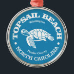 Topsail Beach (sea turtle) Metal Ornament<br><div class="desc">Topsail Beach,  North Carolina.</div>