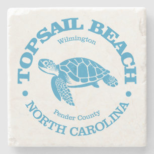 Topsail Beach (sea turtle) Stone Coaster