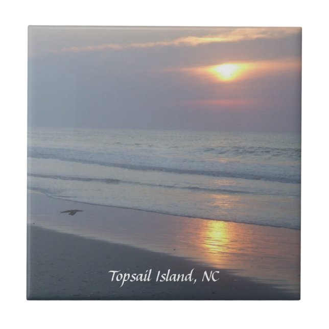 Topsail Island, NC Trivet/Tile Tile (Front)