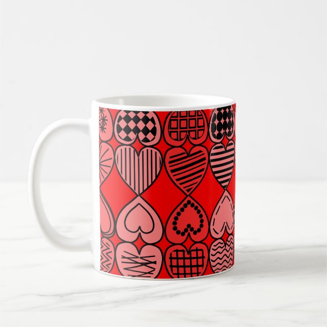 Topsy Turvy Hearts Coffee Mug (Left)