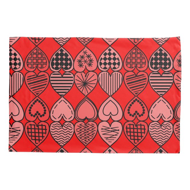 Topsy Turvy Hearts Pillowcase (Back)