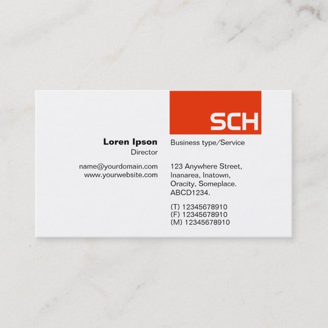 TopTag - Brick Red Business Card (Front)