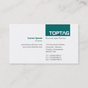 TopTag v2 - Moss Green Business Card