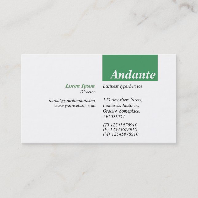 TopTag v3 - Army Green Business Card (Front)
