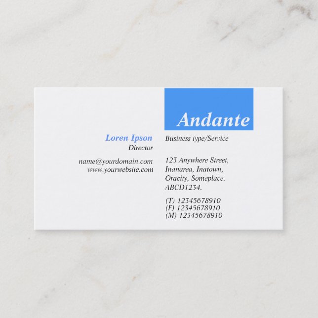 TopTag v3 - Baby Blue Business Card (Front)