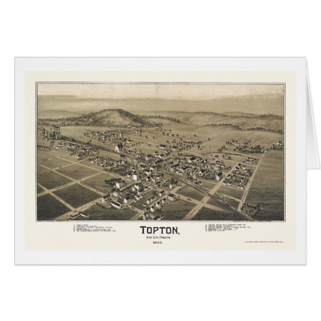 Topton, PA Panoramic Map - 1893 (Front Horizontal)