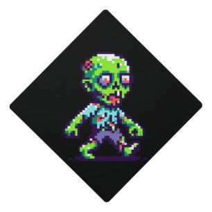 Toque De Diplômé 8 bits drôle zombie Halloween