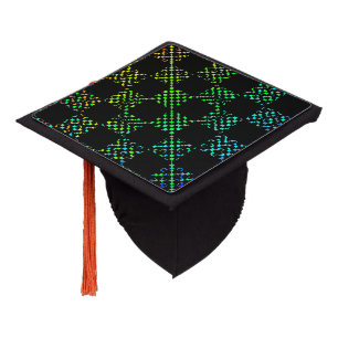 Toque De Diplômé à damiers Moire par Kenneth Yoncich