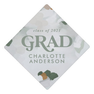 Toque De Diplômé Abstrait moderne photo collage diplômé vert fête