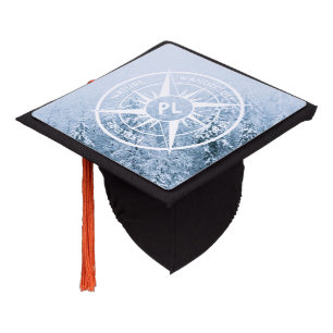 Toque De Diplômé Aiguille de compas monogramme forêt d'épinette d'h