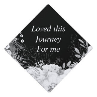 Toque De Diplômé Aimé ce voyage pour moi Rose blanche Tassel Topper