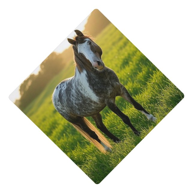 Toque De Diplômé Ajouter une Personnaliser photo de cheval (Devant)