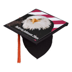 Toque De Diplômé American Bald Eagle USA Drapeau rayures Patriotiqu