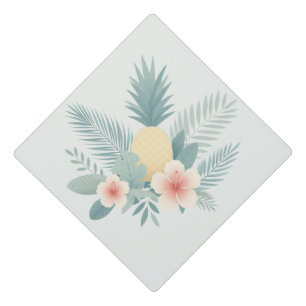 Toque De Diplômé Ananas floral & Hawaiian
