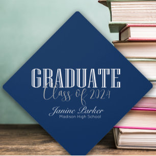 Toque De Diplômé Année de classe moderne Classic Blue Graduation