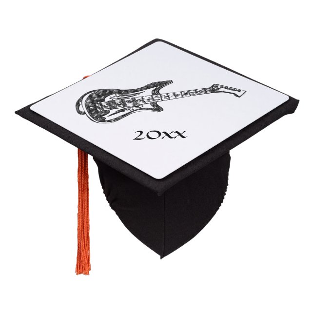 Toque De Diplômé Année de la guitare électrique (Incliné)