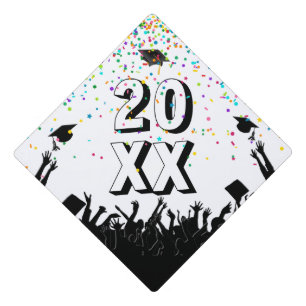 Toque De Diplômé Année d'études supérieures avec Confetti et Casque