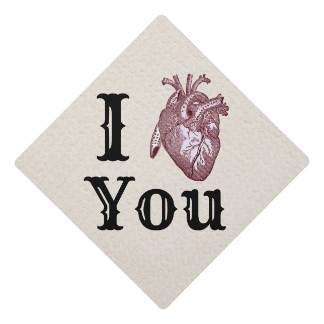 Toque De Diplômé Antique I Heart You (Devant)