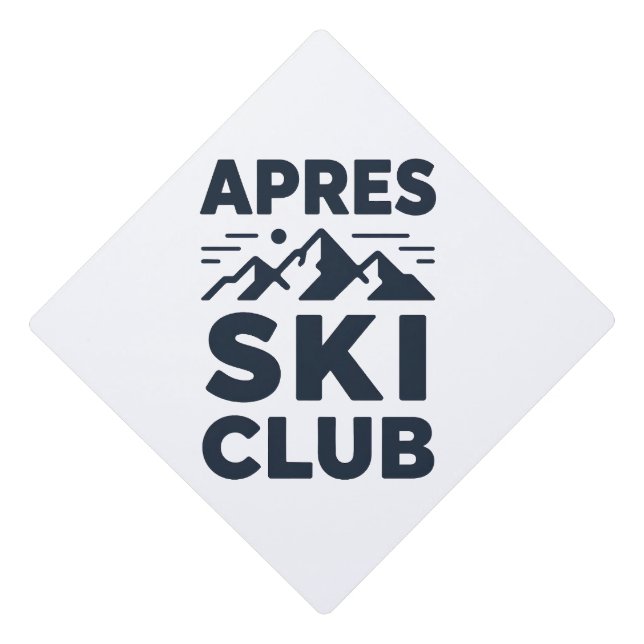Toque De Diplômé Apres Ski Club Mountain Logo - Custom Mens Winter  (Devant)