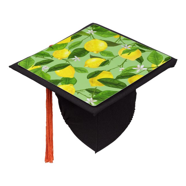 Toque De Diplômé Aquarelle Citron 3 (Incliné)