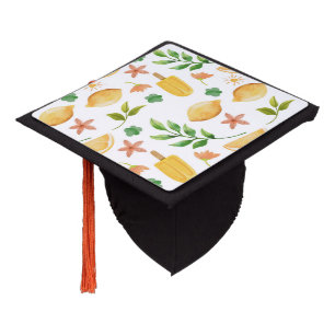 Toque De Diplômé Aquarelle Citrons & Popsicles