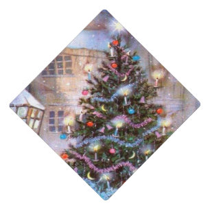 Toque De Diplômé Arbre de Noël Vintage