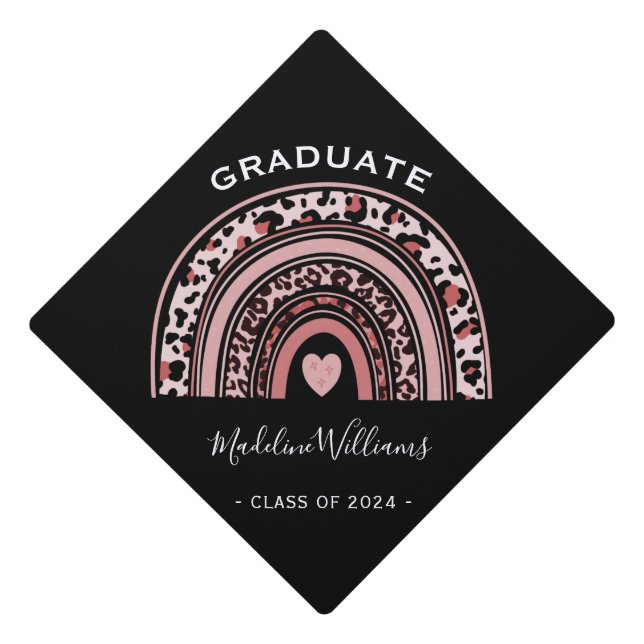 Toque De Diplômé Arc-en-ciel Boho (Devant)