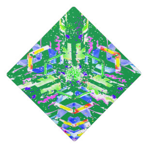 Toque De Diplômé Art numérique fascinant dans des couleurs vives