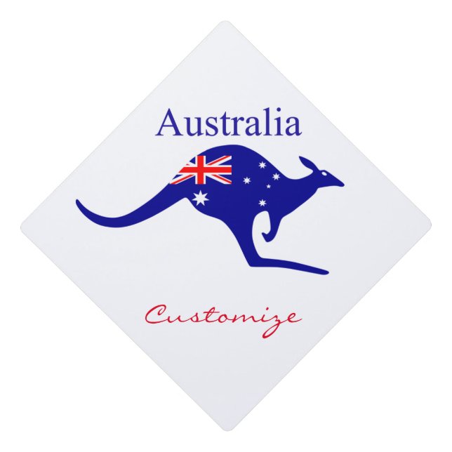 Toque De Diplômé Australie Drapeau Kangaroo Thunder_Cove (Devant)