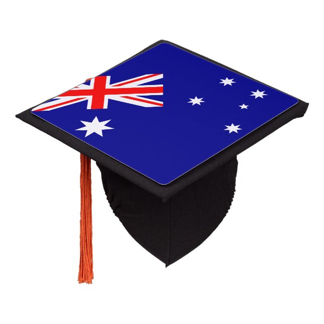 Toque De Diplômé Australie et drapeau australien - Étudiants /Unive (Incliné)