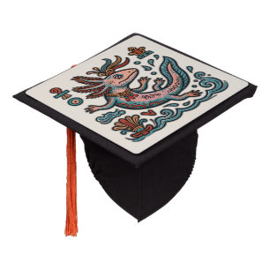 Toque De Diplômé Axolotl aztèque Xolotl pierre érodée art tribal bo