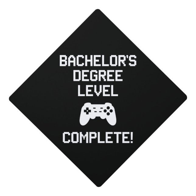 Toque De Diplômé Bachelor's Degree Niveau Complet Jeu Gamer (Devant)