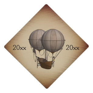 Toque De Diplômé Ballons à air chaud Steampunk avec bateau