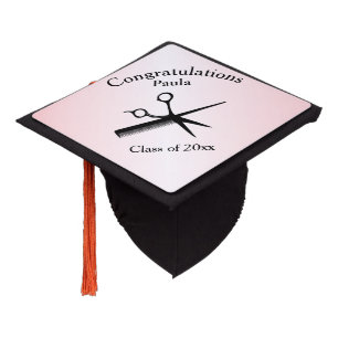 Toque De Diplômé Beauticier Design rose personnel avec nom