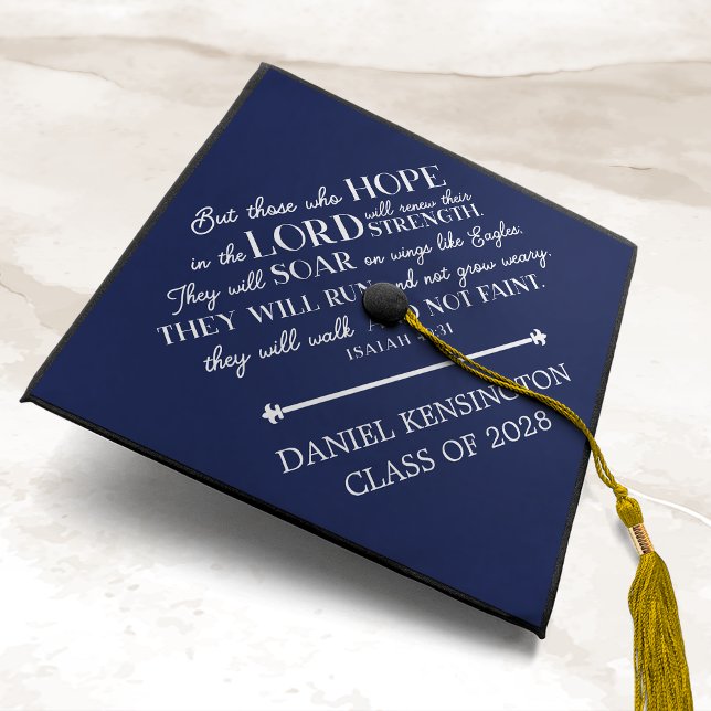 Toque De Diplômé Bible chrétienne moderne Verse Isaïe 40 (Créateur téléchargé)